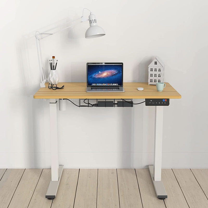 Oak Electric Height Adjustable Standing Desk 40x24
