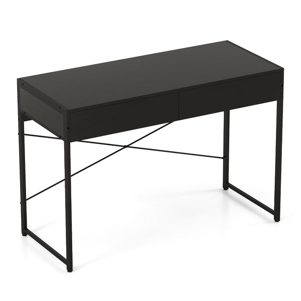 Black Lacquer Writing Desk — 44 Inch Modern
