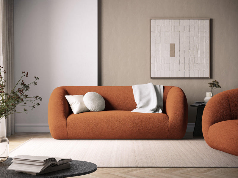 Terracotta Boucle Loveseat