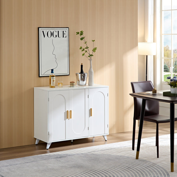 Dining Room Sideboard 3 Door White Gloss