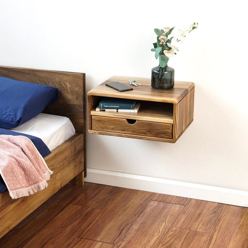 Floating Nightstand — Set of 2, Walnut