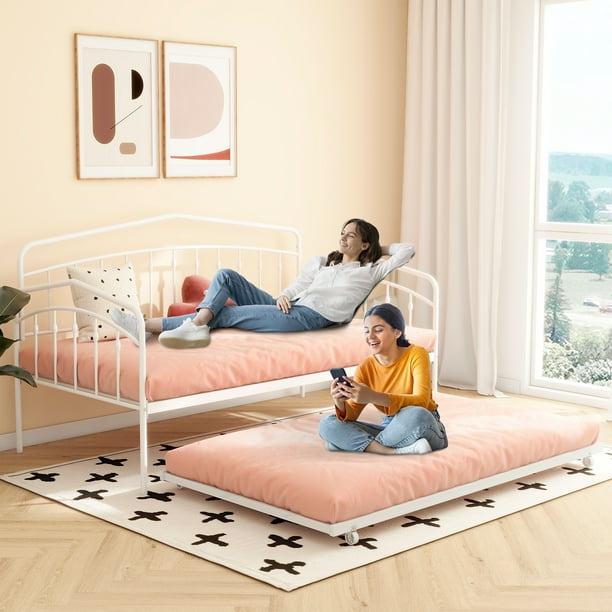 Twin Daybed with Trundle — White