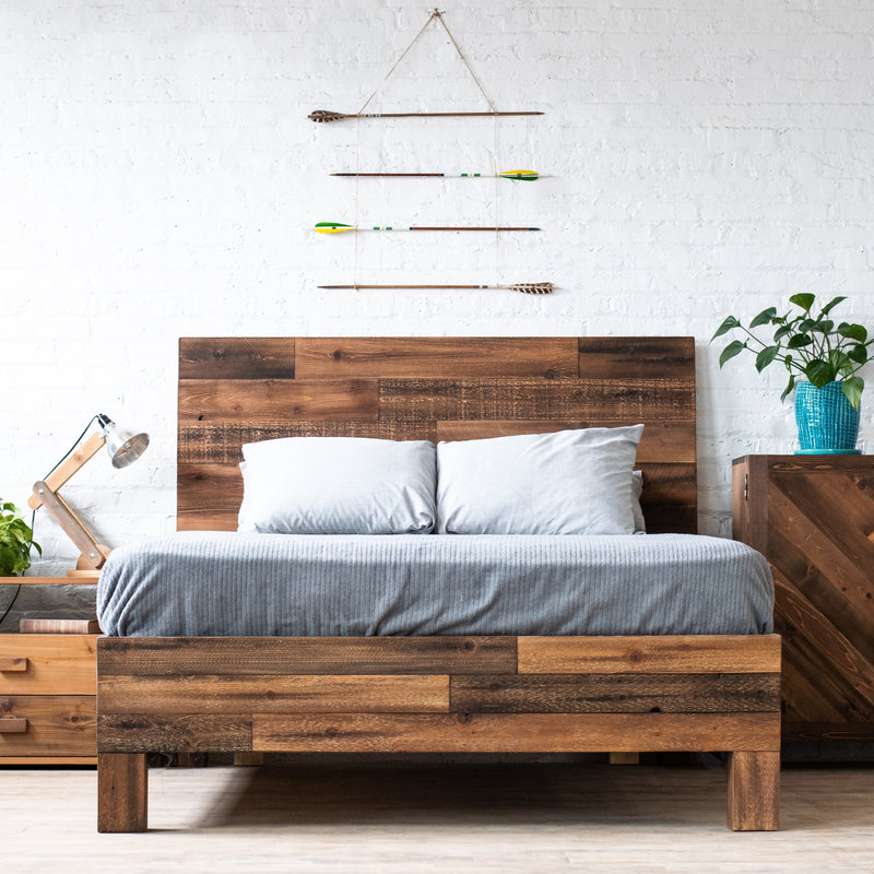 King Size Rustic Barn Wood Bed Frame