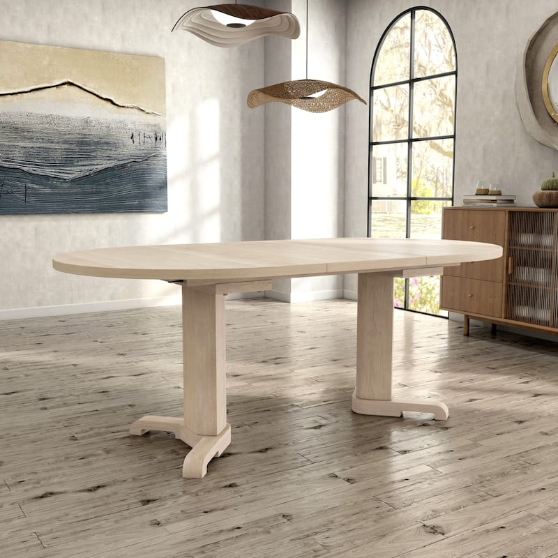 Solid Oak Dining Table — 78 Inch Seats 8