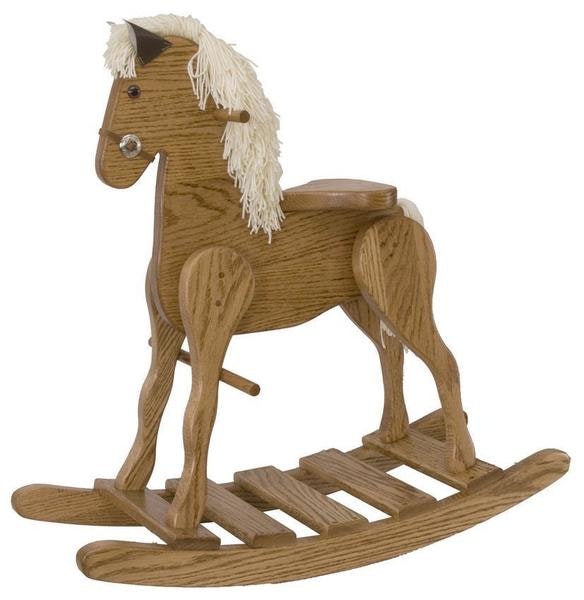 Wooden Rocking Horse — Natural Oak Kids