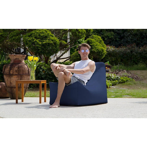 Outdoor Bean Bag Chair — XL Waterproof Navy
