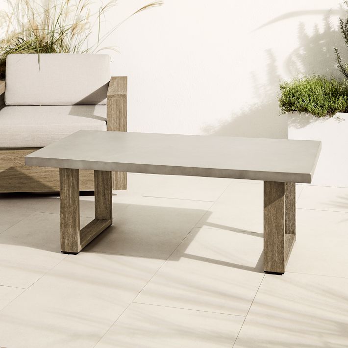 Outdoor Coffee Table — Concrete Look Top