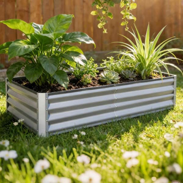 Galvanized Metal Planter Box — 36 Inch