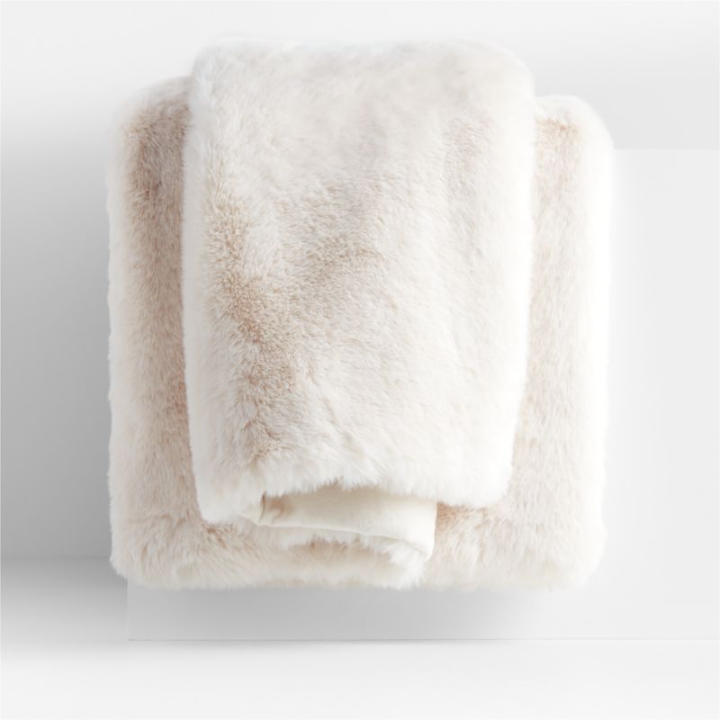 Fur Throw Blanket — Ivory Faux Sherpa