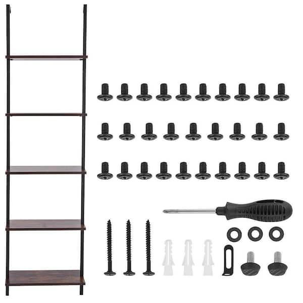Industrial Pipe Shelving Unit — 5 Tier Black