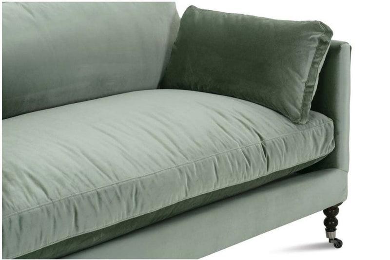 Velvet Sofa Bench — 70 Inch Sage Green